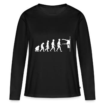 Evolution Poledance Pole Dancing Stange Tanzen - Frauen Premium Bio Langarmshirt - Schwarz - Vorne - Julia (174cm)