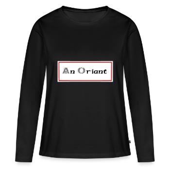 Anorian Lorient - Frauen Premium Bio Langarmshirt - Schwarz - Vorne - Julia (174cm)