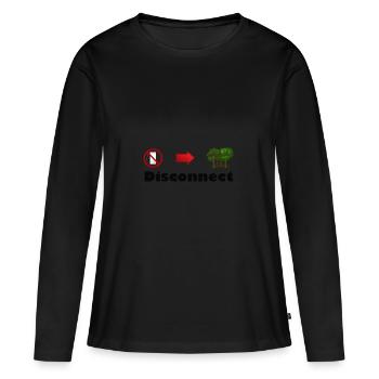 couper - T-shirt manches longues Premium bio Femme - noir - Devant - Julia (174cm)