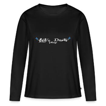 Lets play Fléchettes / Jouer de cadeaux - T-shirt manches longues Premium bio Femme - noir - Devant - Julia (174cm)