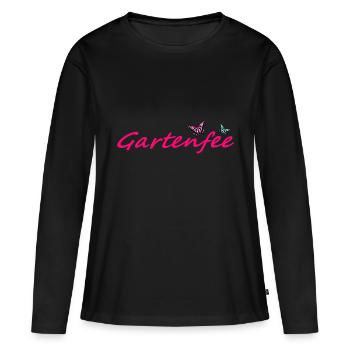 Gartenfee Süßes Motiv für Garten und Gewächshaus - Frauen Premium Bio Langarmshirt - Schwarz - Vorne - Julia (174cm)