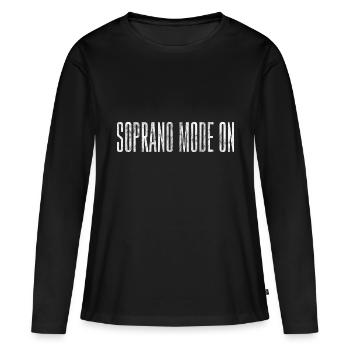 Mode Soprano activé 3 - T-shirt manches longues Premium bio Femme - noir - Devant - Julia (174cm)