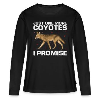 Conception de coyote pour les réacteurs de coyote - T-shirt manches longues Premium bio Femme - noir - Devant - Julia (174cm)