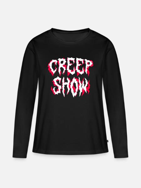 Grusel-Show - Frauen Premium Bio Langarmshirt - Schwarz