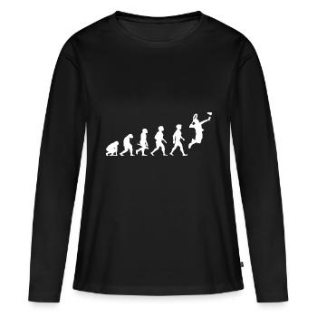 Volant volant badminton volant - T-shirt manches longues Premium bio Femme - noir - Devant - Julia (174cm)