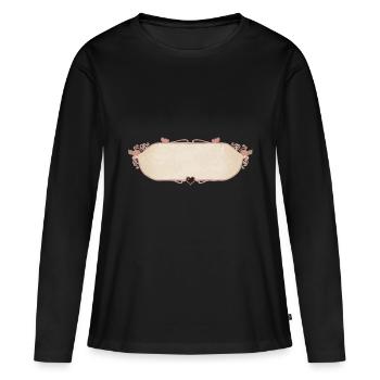Vintage-Schild - Frauen Premium Bio Langarmshirt - Schwarz - Vorne - Julia (174cm)
