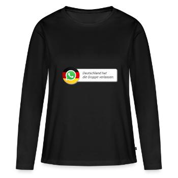 Deutschland hat die Gruppe verlassen. - Frauen Premium Bio Langarmshirt - Schwarz - Vorne - Julia (174cm)