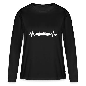 Cabriolet Voiture Ancienne Style Battement De Cœur - T-shirt manches longues Premium bio Femme - noir - Devant - Julia (174cm)