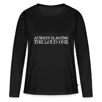 Toujours blâmer le bruyant 3 - T-shirt manches longues Premium bio Femme - noir - Devant - Julia (174cm)