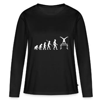 Evolution Gymnastique Gymnastique Gymnastique Sport - T-shirt manches longues Premium bio Femme - noir - Devant - Julia (174cm)