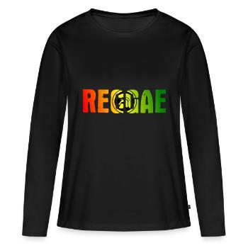 Cheval de Troie reggae - T-shirt manches longues Premium bio Femme - noir - Devant - Julia (174cm)