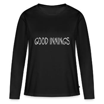 Bonnes manches 2 - T-shirt manches longues Premium bio Femme - noir - Devant - Julia (174cm)