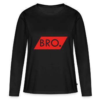 BRO - T-shirt manches longues Premium bio Femme - noir - Devant - Julia (174cm)