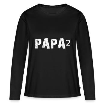Papa au pouvoir de 2 - Famille - Gay - Homosexualité - T-shirt manches longues Premium bio Femme - noir - Devant - Julia (174cm)