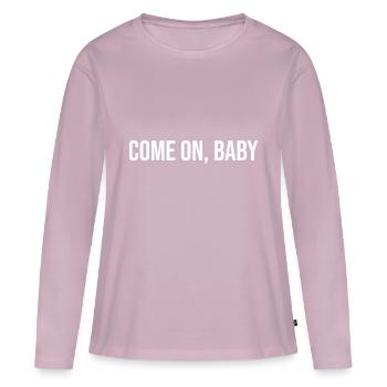 Allez bébé - T-shirt manches longues Premium bio Femme - rose poudré - Devant - Julia (174cm)