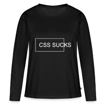 CSS Sucks concepteur de sites Web - T-shirt manches longues Premium bio Femme - noir - Devant - Julia (174cm)