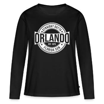 Orlando Florida - Women's Premium Organic Long Sleeve Shirt - black - Front - Julia (174cm)
