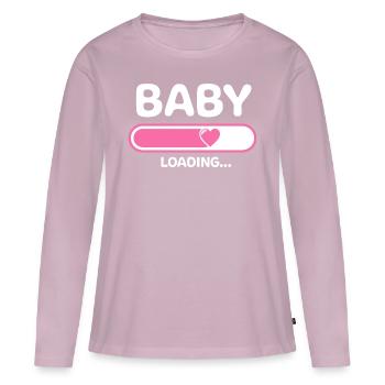 Baby Pregnancy Congratulations - Women's Premium Organic Long Sleeve Shirt - dusky pink - Front - Julia (174cm)