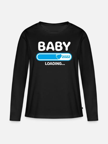 Bébé 2022 Grossesse Félicitations - T-shirt manches longues Premium bio Femme - noir