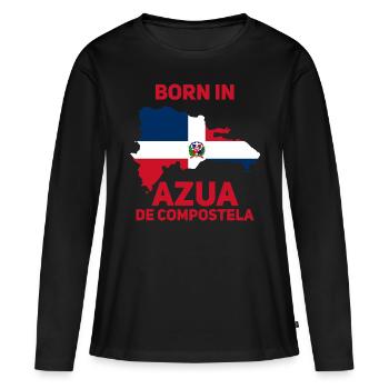 République dominicaine - T-shirt manches longues Premium bio Femme - noir - Devant - Julia (174cm)