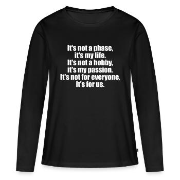 Pferdespruch - Frauen Premium Bio Langarmshirt - Schwarz - Vorne - Julia (174cm)