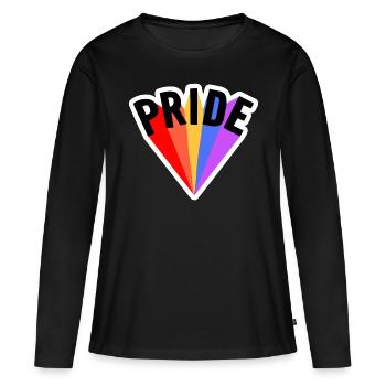 PRIDE LGBTQ+ MOTIFS - T-shirt manches longues Premium bio Femme - noir - Devant - Julia (174cm)