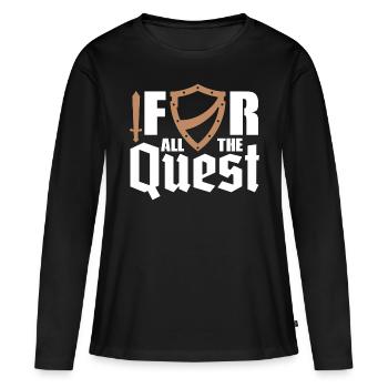 For all the Quest | Foam Weapon | Larper - Women's Premium Organic Long Sleeve Shirt - black - Front - Julia (174cm)