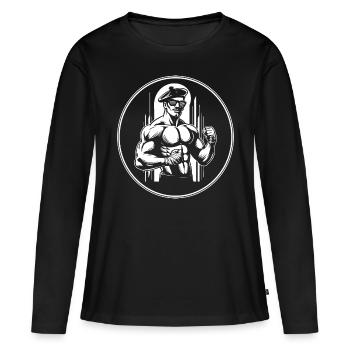 Strong Frenchman - Design for Muscular French - Women's Premium Organic Long Sleeve Shirt - black - Front - Julia (174cm)