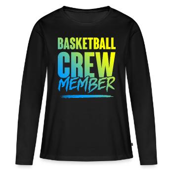 Équipe de basket-ball - T-shirt manches longues Premium bio Femme - noir - Devant - Julia (174cm)