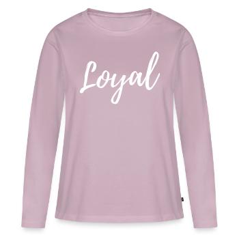 Loyal Loyalty - Women's Premium Organic Long Sleeve Shirt - dusky pink - Front - Julia (174cm)