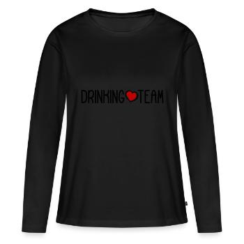 Équipe de consommation d’alcool - T-shirt manches longues Premium bio Femme - noir - Devant - Julia (174cm)