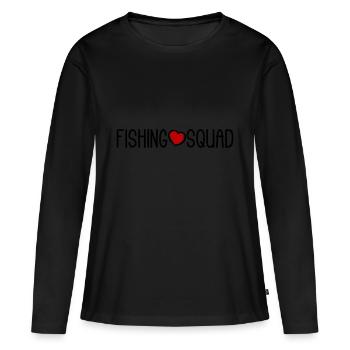 Fishing Squad - Frauen Premium Bio Langarmshirt - Schwarz - Vorne - Julia (174cm)