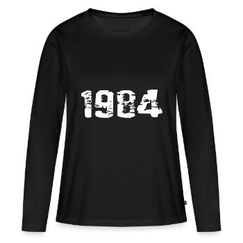 année de naissance - T-shirt manches longues Premium bio Femme - noir - Devant - Julia (174cm)