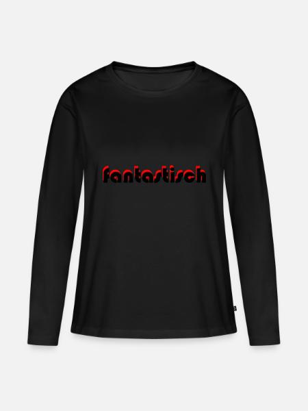 fantastisch - Frauen Premium Bio Langarmshirt - Schwarz