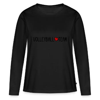 Équipe de volley-ball - T-shirt manches longues Premium bio Femme - noir - Devant - Julia (174cm)