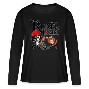 Rum lover - Women's Premium Organic Long Sleeve Shirt - black - Front - Julia (174cm)