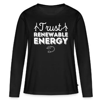 Faites confiance aux énergies renouvelables - T-shirt manches longues Premium bio Femme - noir - Devant - Julia (174cm)