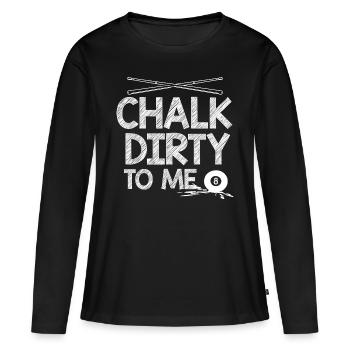 Billard 8 boules - T-shirt manches longues Premium bio Femme - noir - Devant - Julia (174cm)