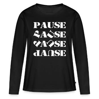 Pause Danse - T-shirt manches longues Premium bio Femme - noir - Devant - Julia (174cm)