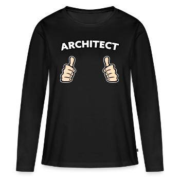 Architekt Architektur Geschenkidee - Frauen Premium Bio Langarmshirt - Schwarz - Vorne - Julia (174cm)