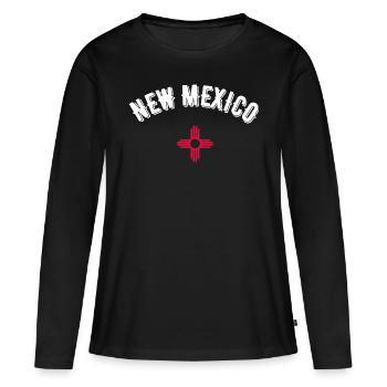 new mexico - T-shirt manches longues Premium bio Femme - noir - Devant - Julia (174cm)