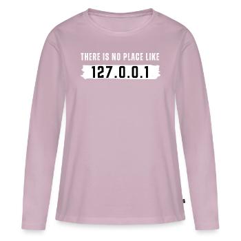 There is no place like 127.0.0.1 IT Informatik AI - Frauen Premium Bio Langarmshirt - Altrosa - Vorne - Julia (174cm)