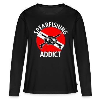 Spearfishing Spearfisher Spear Fisher - Women's Premium Organic Long Sleeve Shirt - black - Front - Julia (174cm)