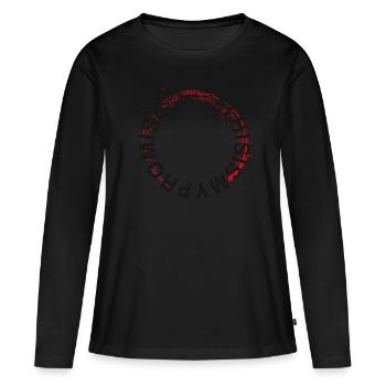 Ma promesse a - T-shirt manches longues Premium bio Femme - noir - Devant - Julia (174cm)