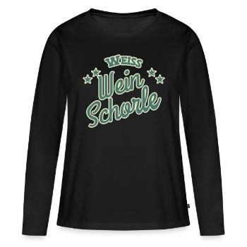 Spritzer au vin blanc - T-shirt manches longues Premium bio Femme - noir - Devant - Julia (174cm)