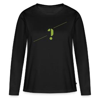 Enigma Titanite green - T-shirt manches longues Premium bio Femme - noir - Devant - Julia (174cm)