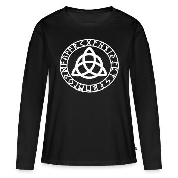 Viking Symbol Celts - Women's Premium Organic Long Sleeve Shirt - black - Front - Julia (174cm)