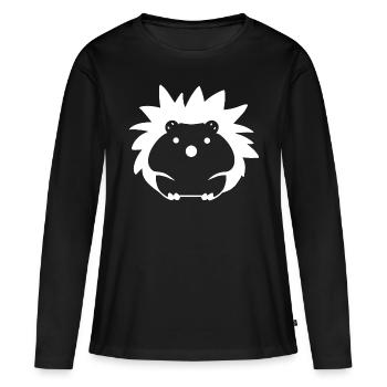 Hérisson - T-shirt manches longues Premium bio Femme - noir - Devant - Julia (174cm)