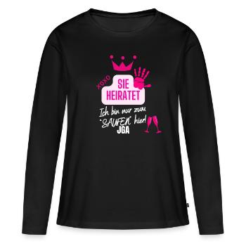 Enterrement de vie de garçon - T-shirt manches longues Premium bio Femme - noir - Devant - Julia (174cm)