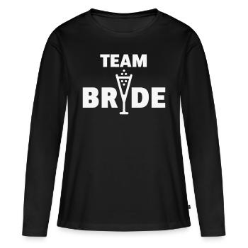 Team Bride Bubbly (Hen Night Bachelorette Party W) - Women's Premium Organic Long Sleeve Shirt - black - Front - Julia (174cm)